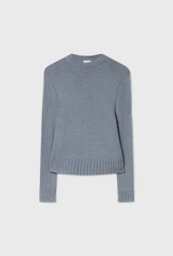 ALPACA CROPPED CREWNECK STORM