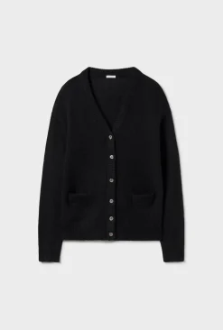 ALPACA SLOUCH CARDIGAN BLACK