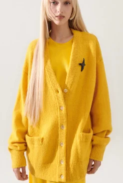ALPACA SLOUCH CARDIGAN MARIGOLD
