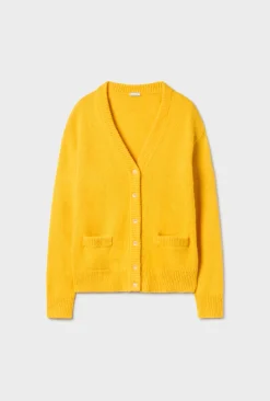 ALPACA SLOUCH CARDIGAN MARIGOLD