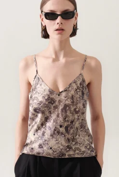 BIAS CUT CAMI ASTER FLORAL