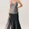 BIAS CUT CAMI GREY PEARL