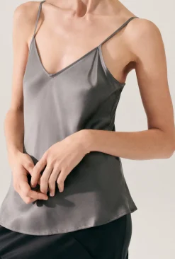 BIAS CUT CAMI GREY PEARL