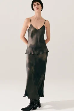 BIAS CUT CAMI SMOKE