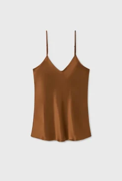 BIAS CUT CAMI VAN DYKE BROWN