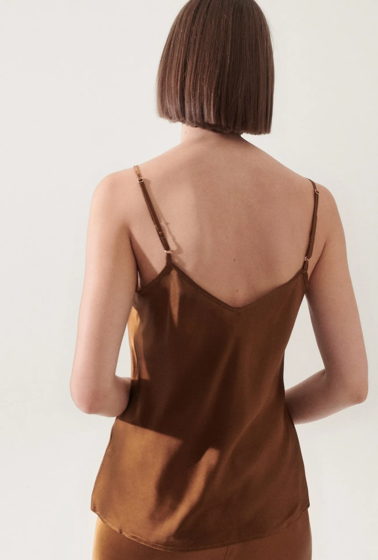 BIAS CUT CAMI VAN DYKE BROWN