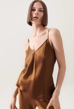 BIAS CUT CAMI VAN DYKE BROWN