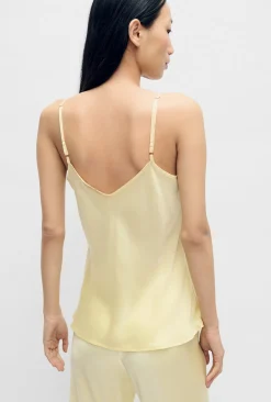 BIAS CUT CAMI VANILLA FLOWER