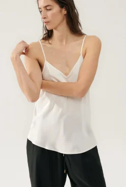 BIAS CUT CAMI WHITE