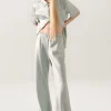 BIAS CUT PANTS ALABASTER