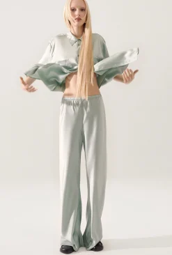 BIAS CUT PANTS ALABASTER