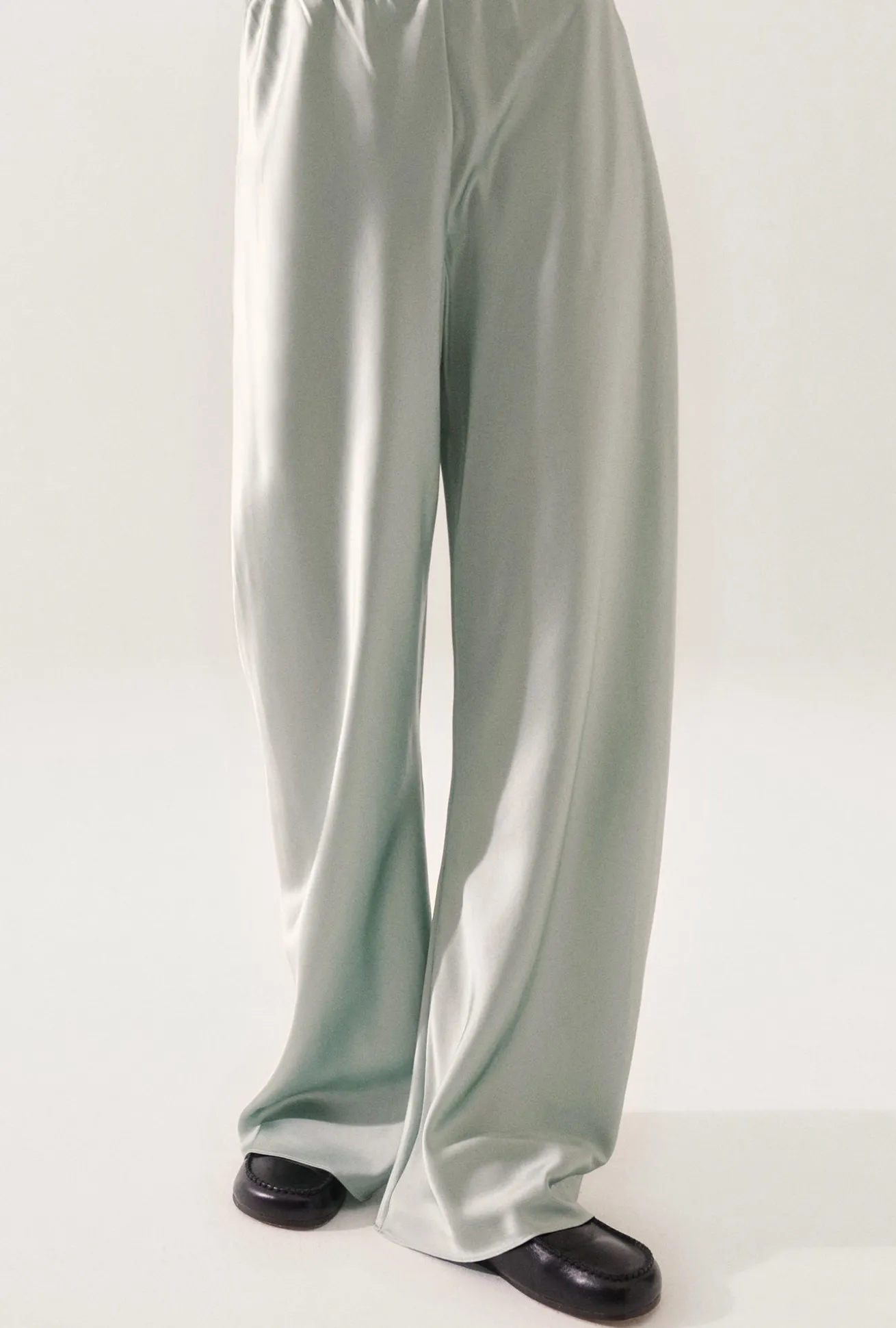 BIAS CUT PANTS ALABASTER
