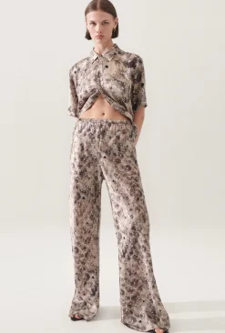 BIAS CUT PANTS ASTER FLORAL