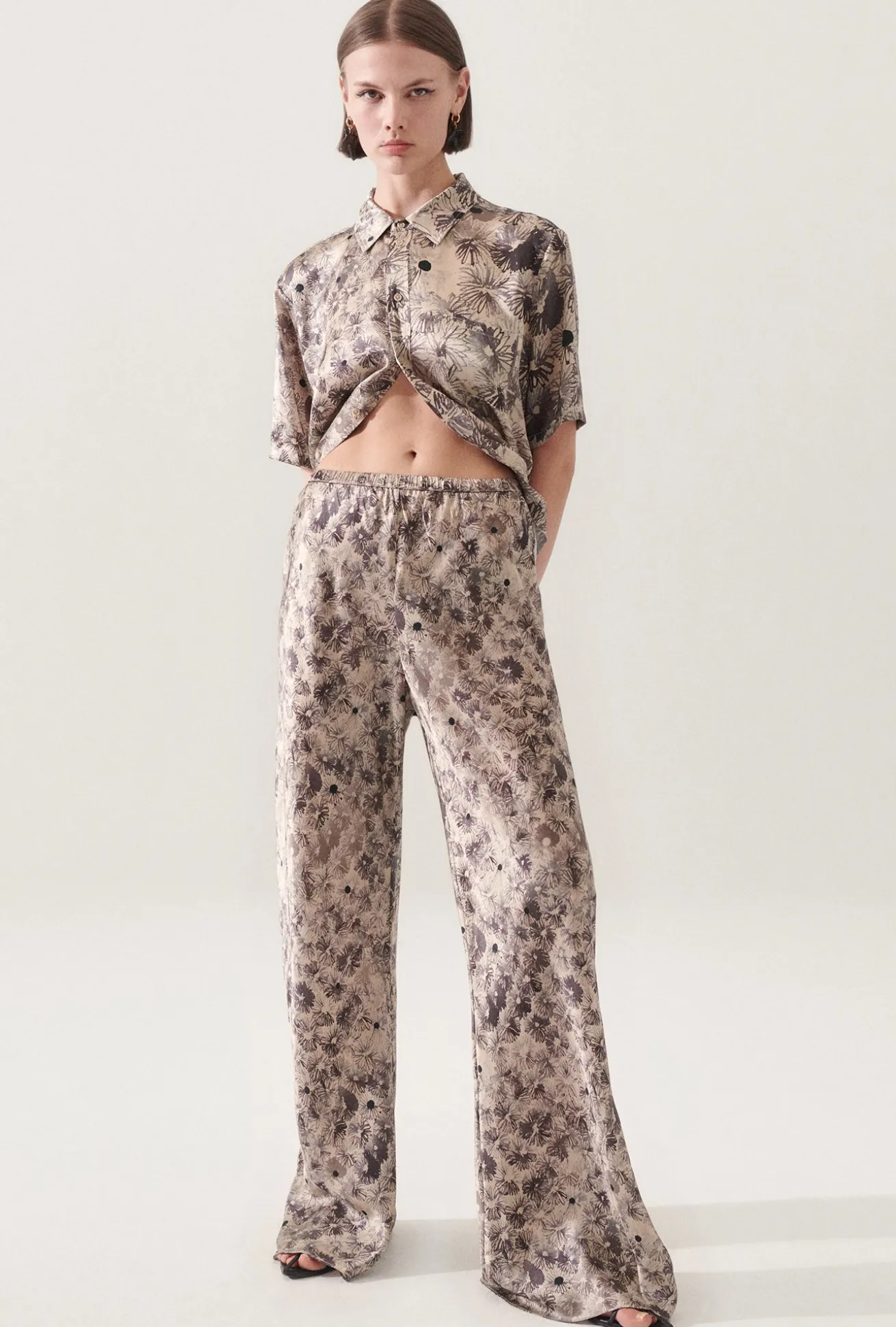 BIAS CUT PANTS ASTER FLORAL