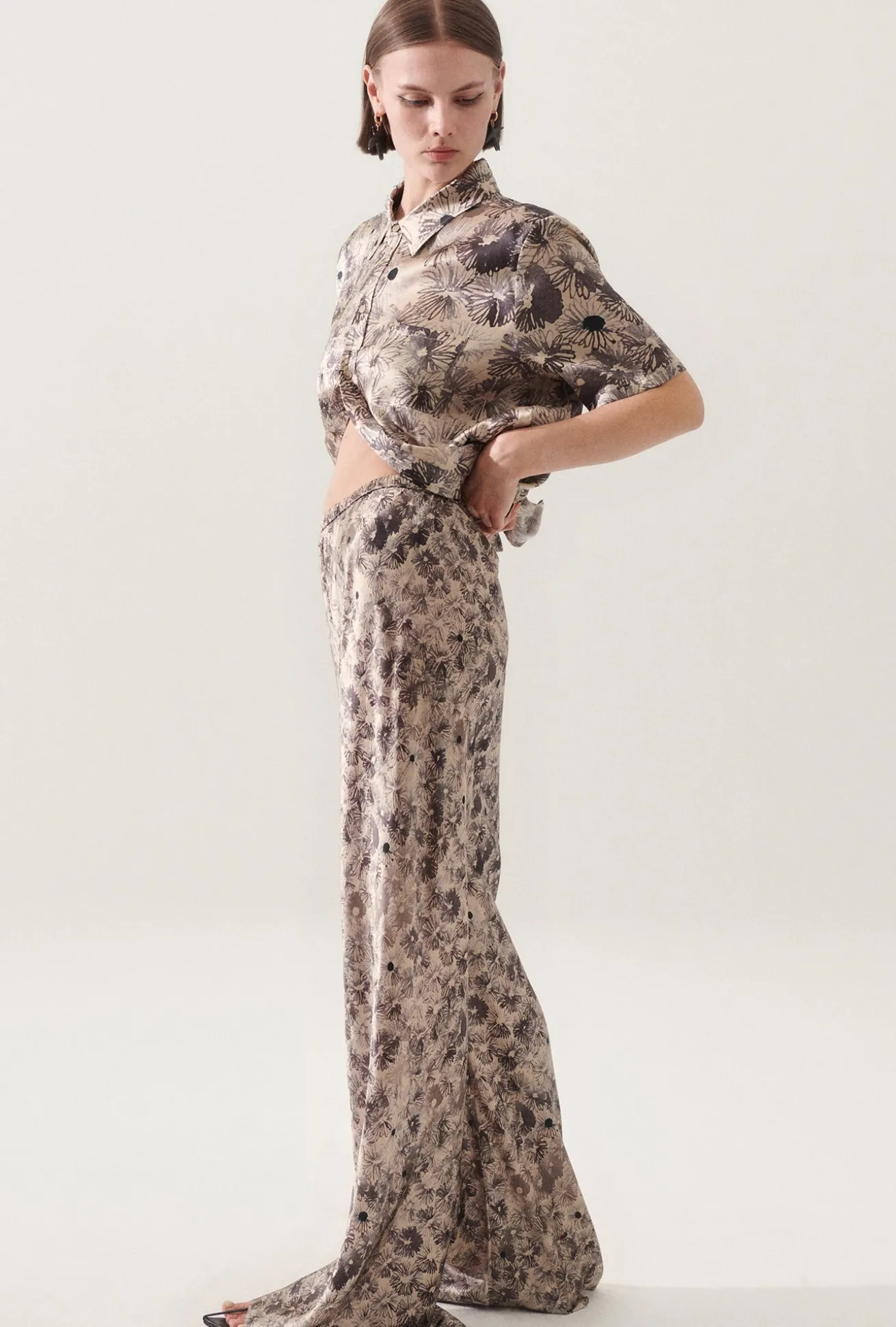 BIAS CUT PANTS ASTER FLORAL