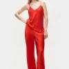 BIAS CUT PANTS GERANIUM