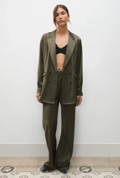 BIAS CUT PANTS PINE