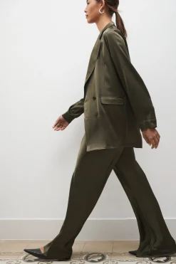 BIAS CUT PANTS PINE