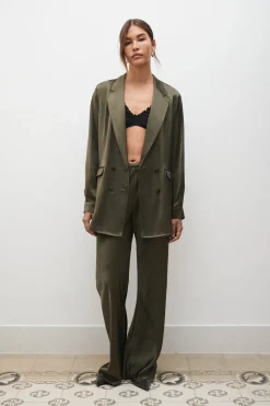 BIAS CUT PANTS PINE