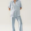 BIAS CUT PANTS SKY