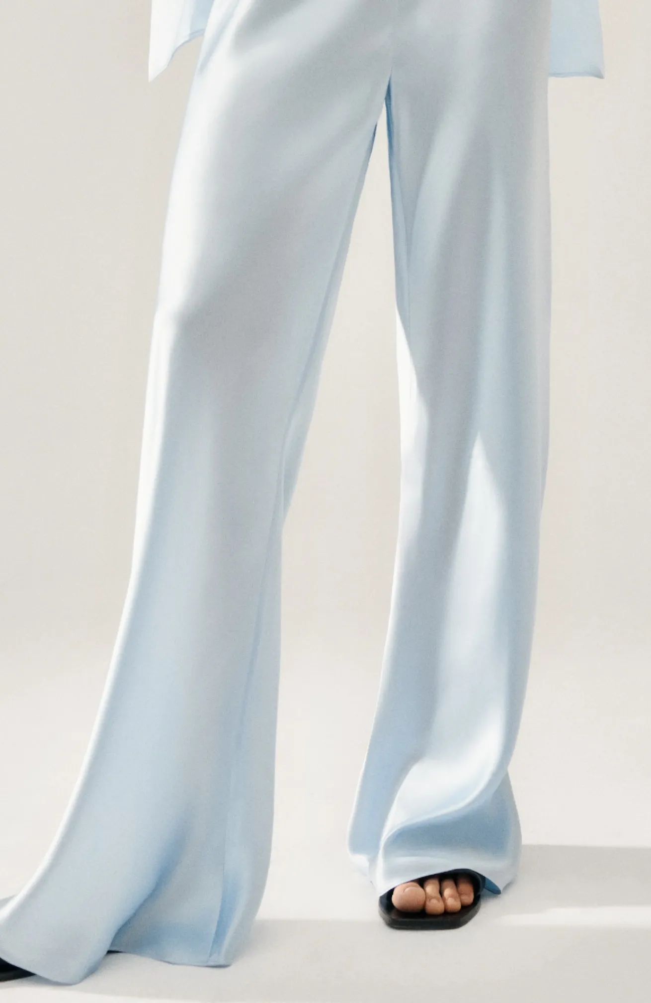 BIAS CUT PANTS SKY
