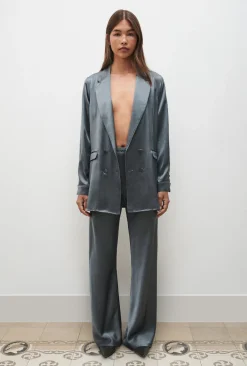 BIAS CUT PANTS SLATE