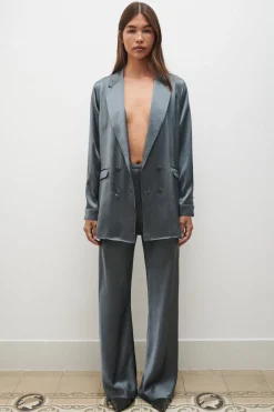 BIAS CUT PANTS SLATE