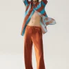 BIAS CUT PANTS UMBER