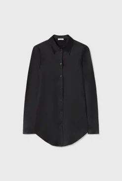 BIAS CUT SHIRT BLACK