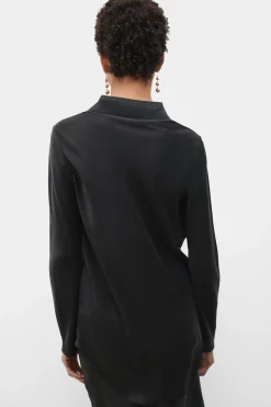 BIAS CUT SHIRT BLACK