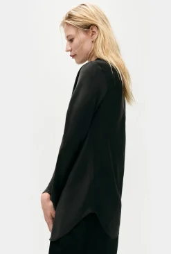 BIAS CUT SHIRT BLACK