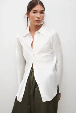 BIAS CUT SHIRT WHITE