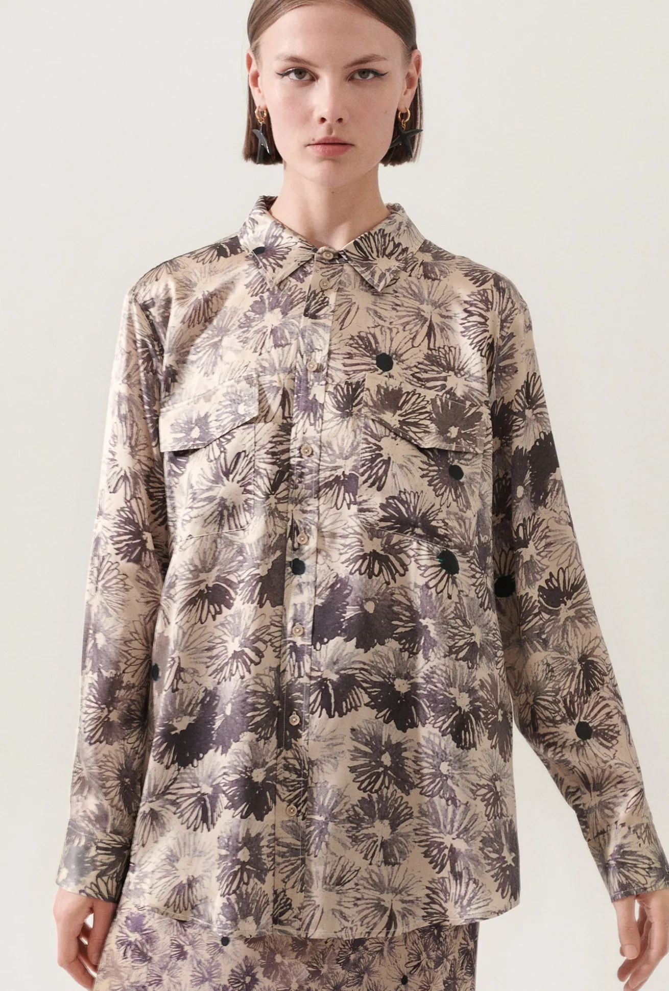 BOYFRIEND SHIRT ASTER FLORAL