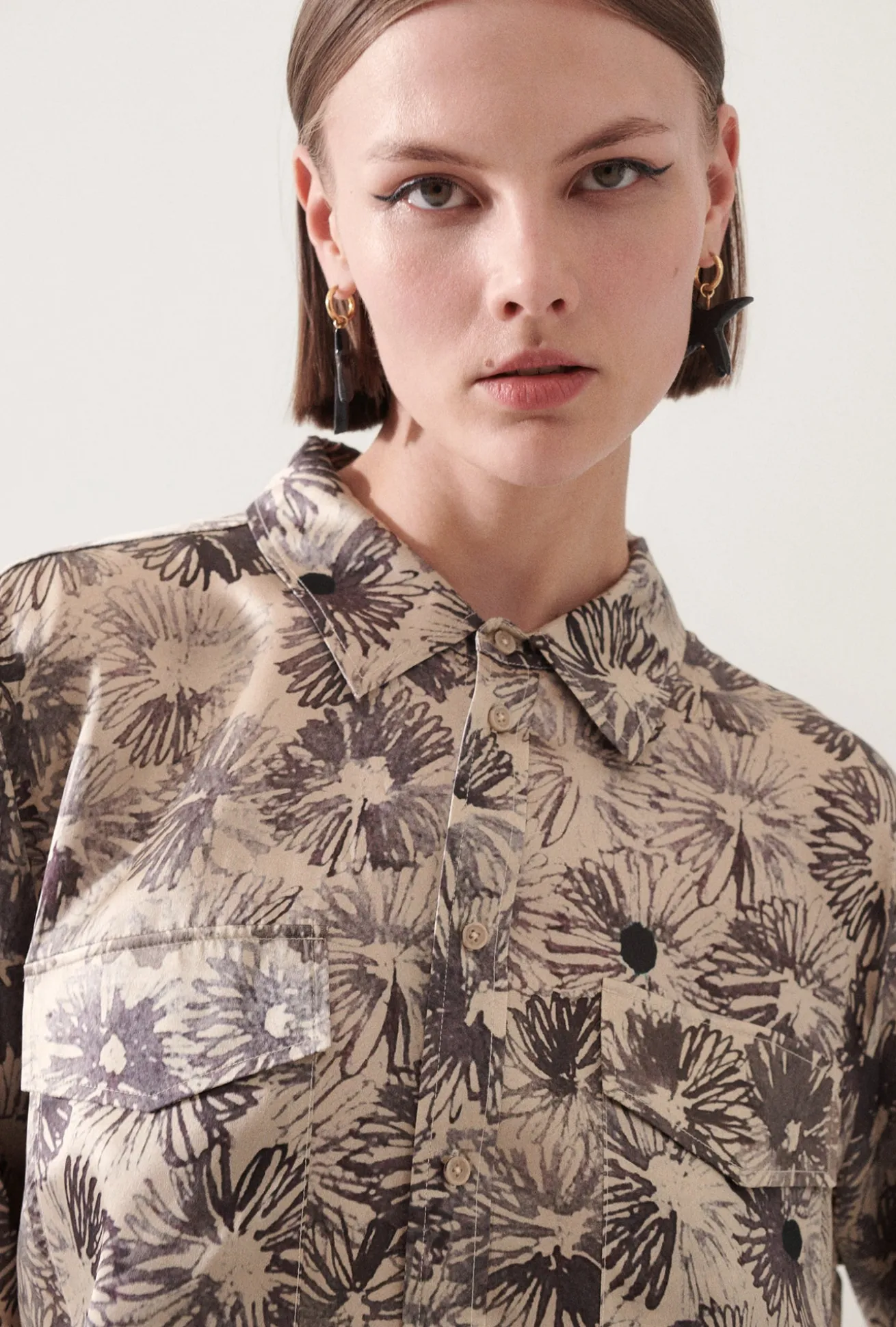 BOYFRIEND SHIRT ASTER FLORAL