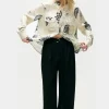BOYFRIEND SHIRT FIBONACCI OFF-WHITE