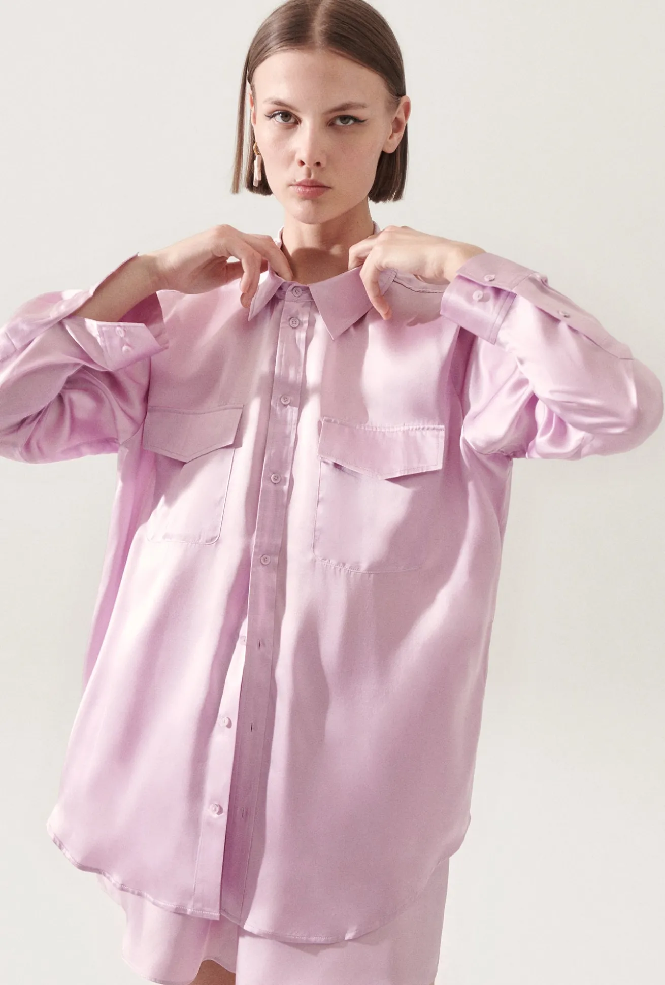 BOYFRIEND SHIRT LILAC