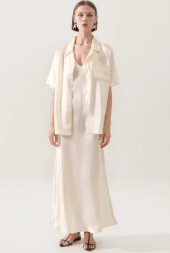 CAMP SHIRT BLANKET STITCH OFF-WHITE
