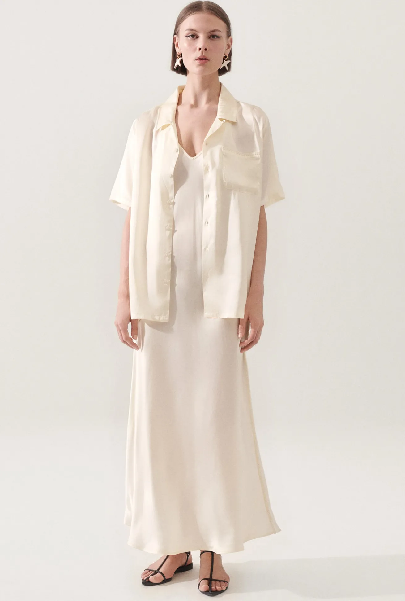 CAMP SHIRT BLANKET STITCH OFF-WHITE