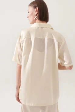 CAMP SHIRT BLANKET STITCH OFF-WHITE