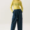 CANVAS CARGO PANTS TEAL