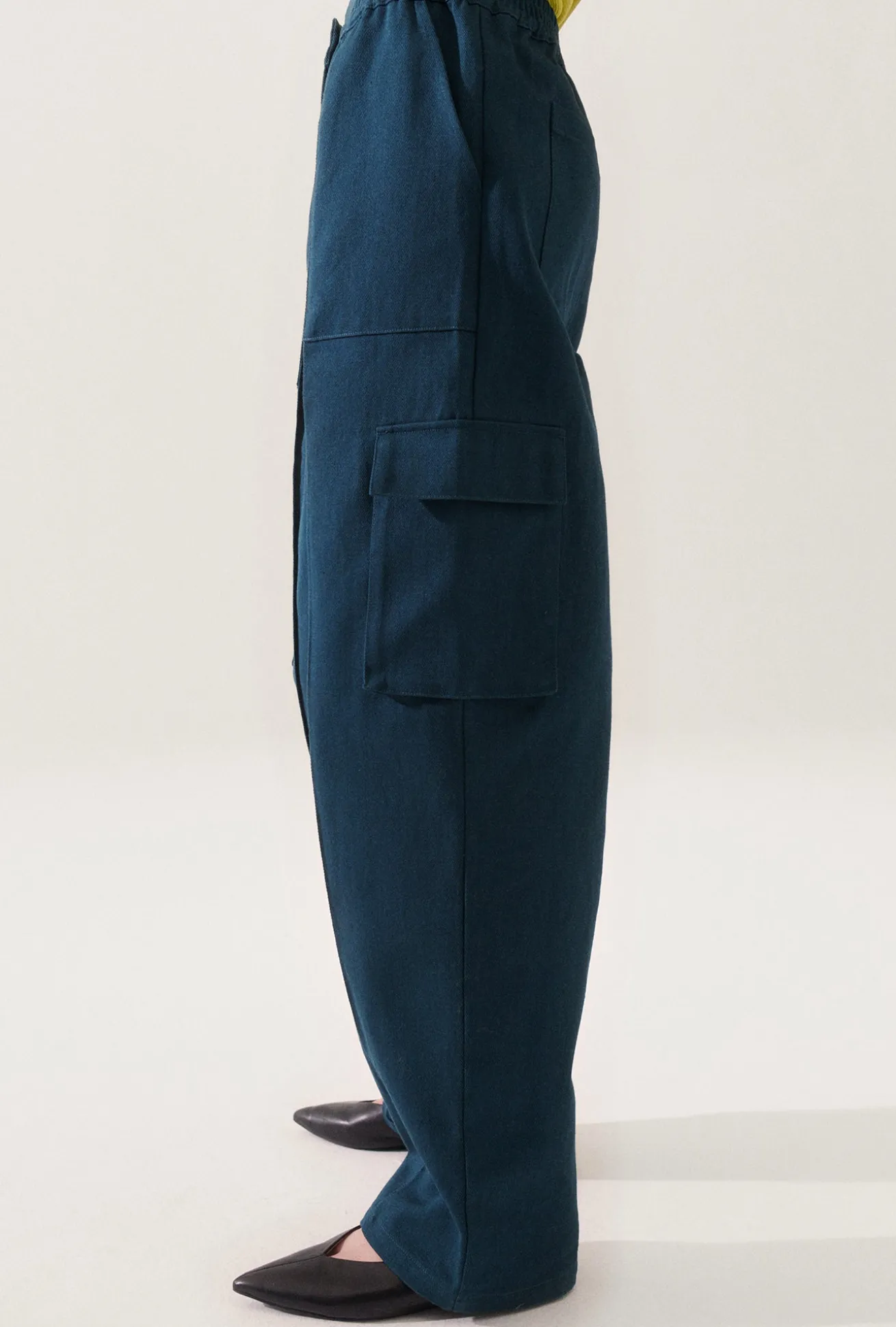 CANVAS CARGO PANTS TEAL
