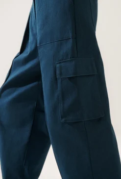 CANVAS CARGO PANTS TEAL