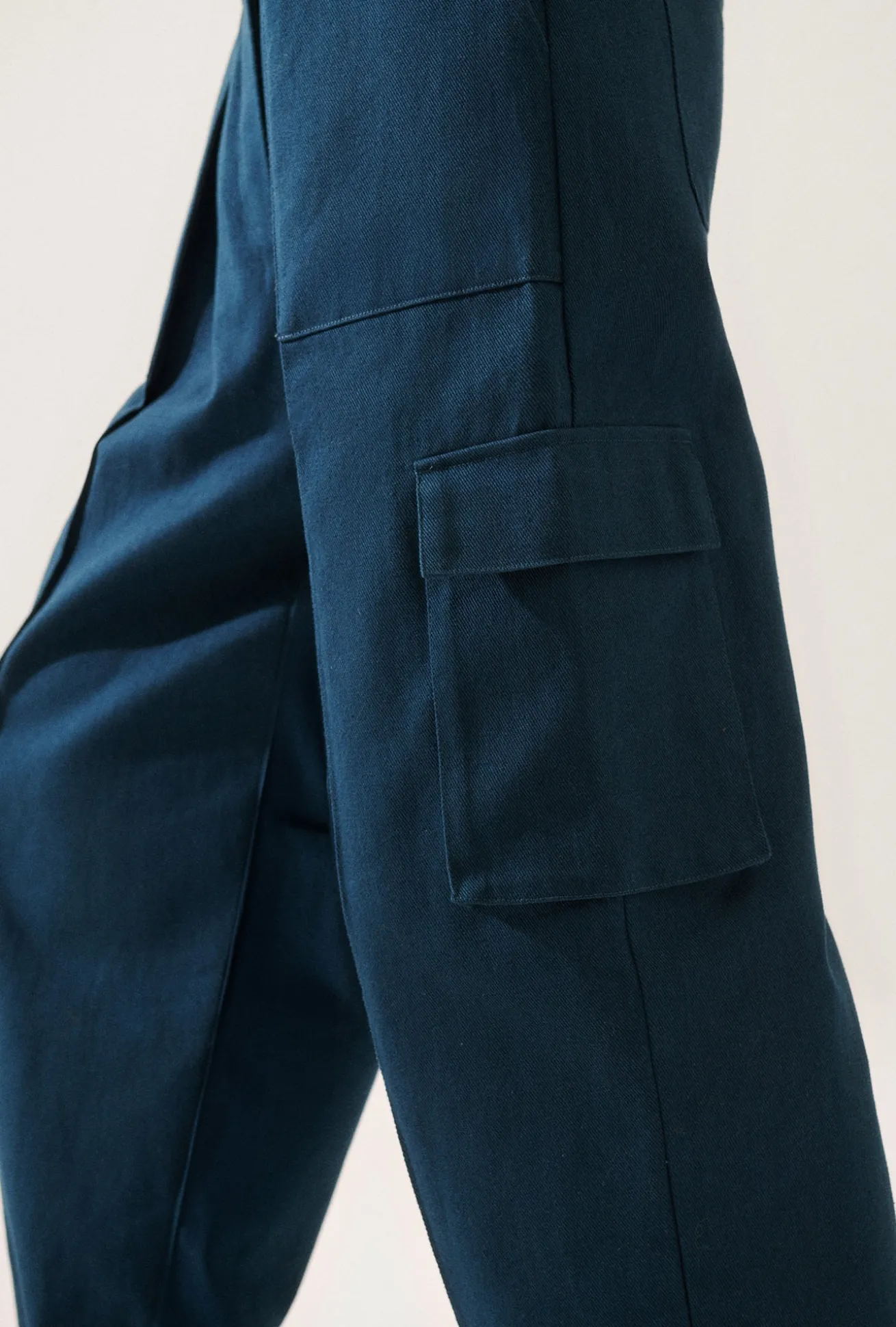 CANVAS CARGO PANTS TEAL