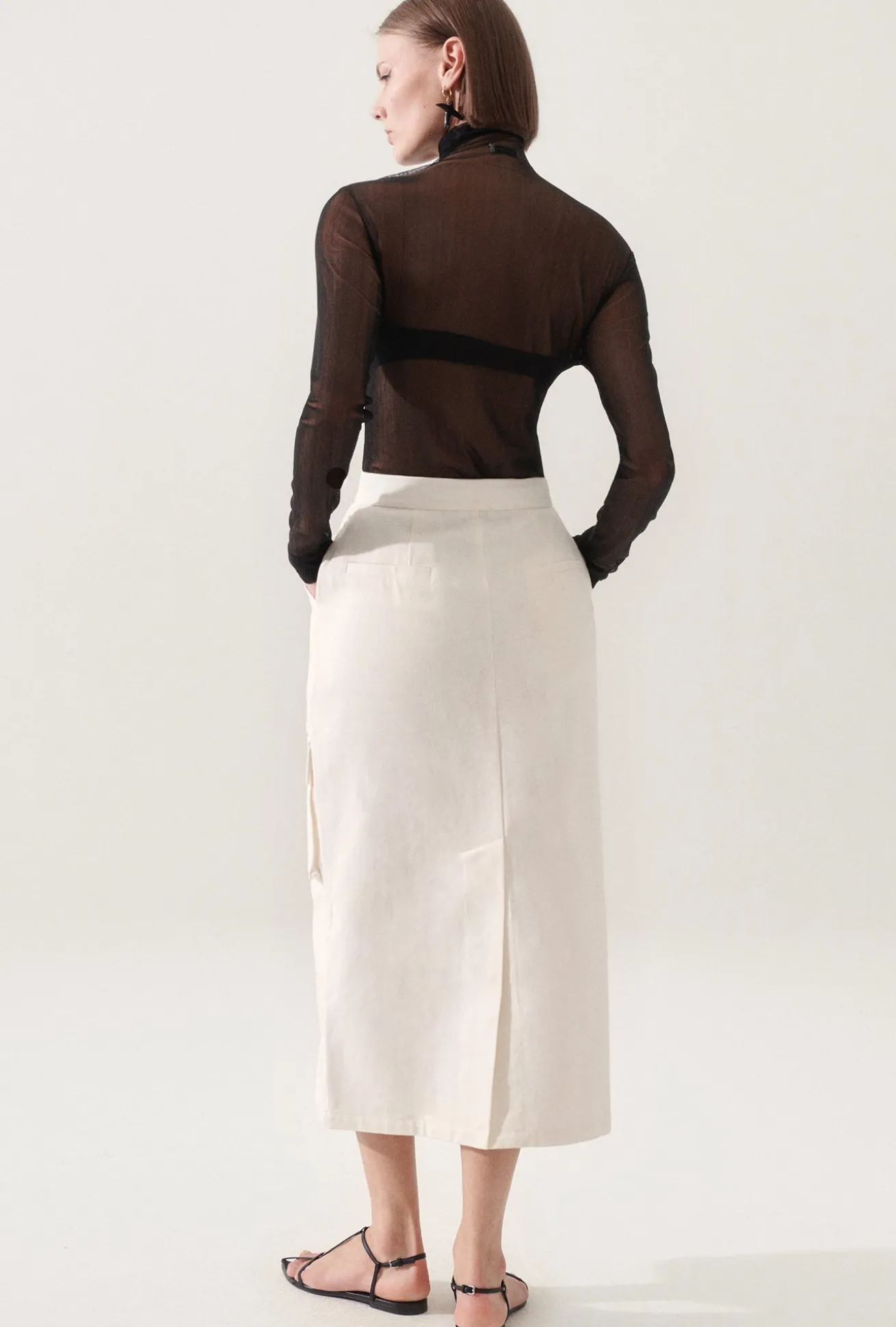CANVAS CARGO SKIRT NATURAL