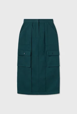 CANVAS CARGO SKIRT TEAL