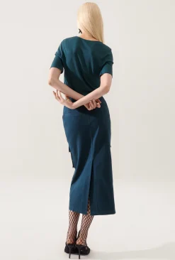 CANVAS CARGO SKIRT TEAL