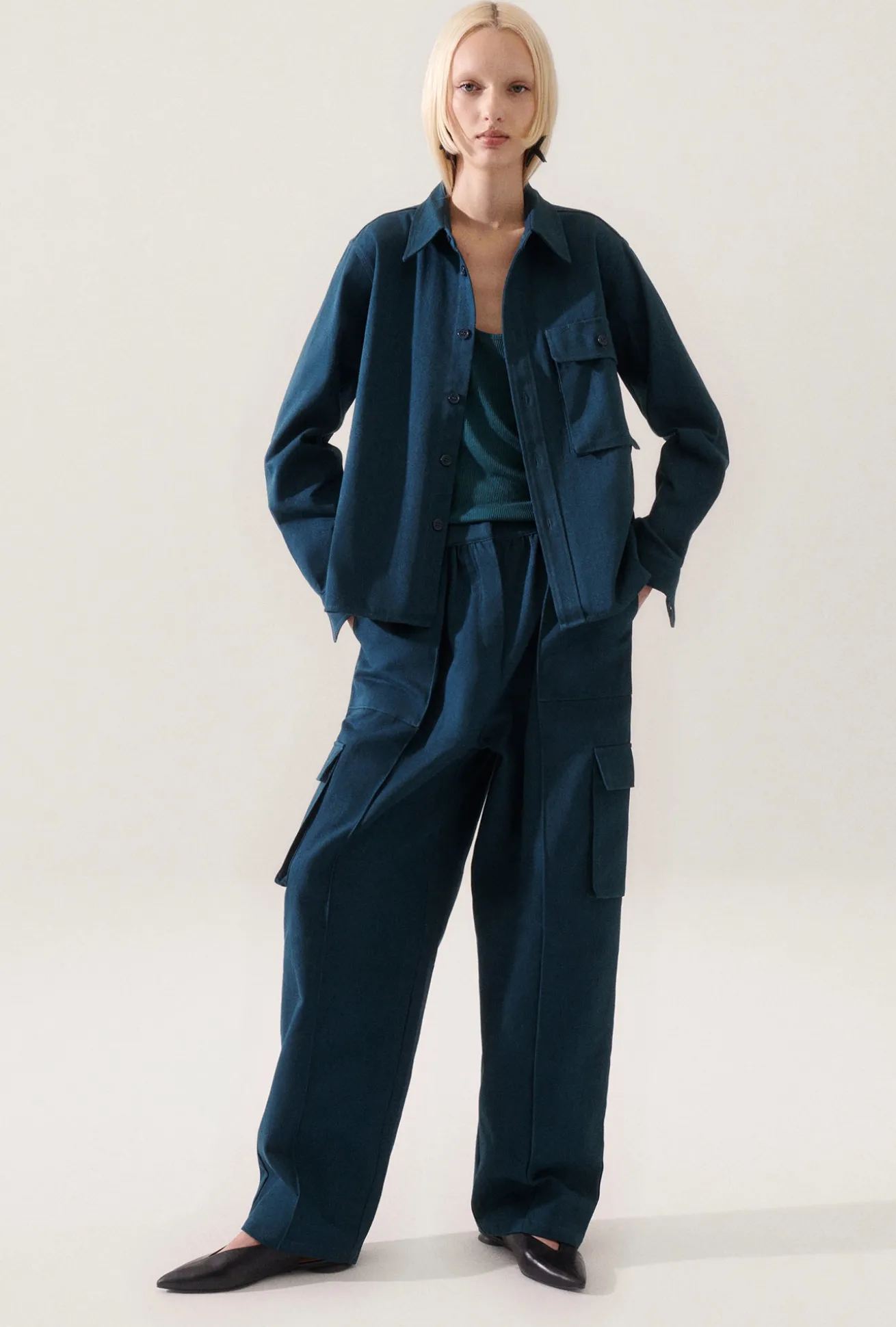 CANVAS OVERSHIRT TEAL