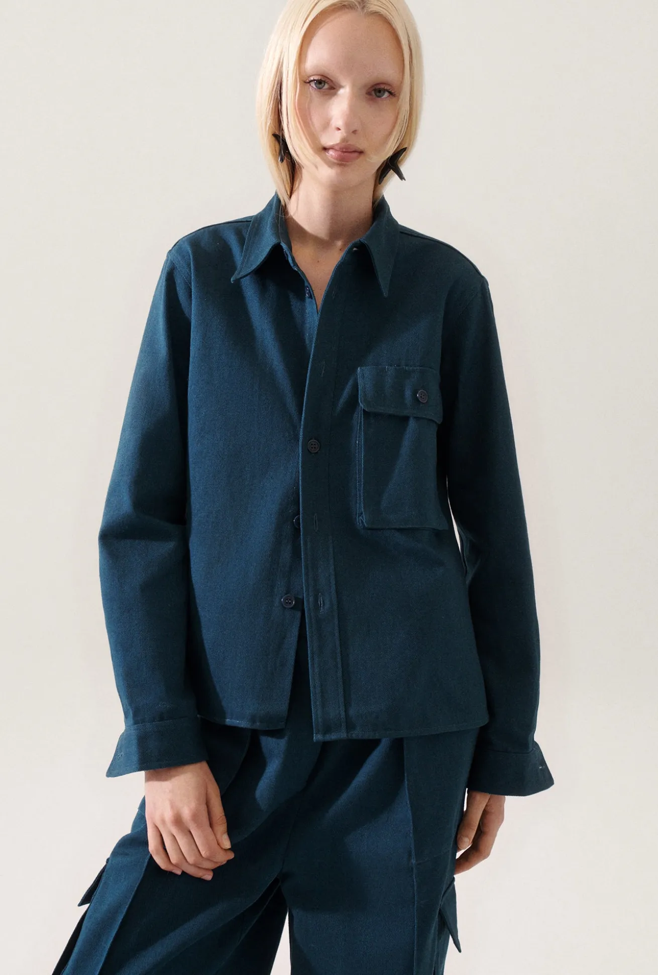 CANVAS OVERSHIRT TEAL