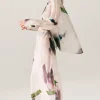 CHIFFON LONG BIAS CUT SKIRT PHOSPHATE