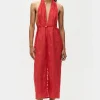 CLIP SILK WRAP SKIRT GERANIUM